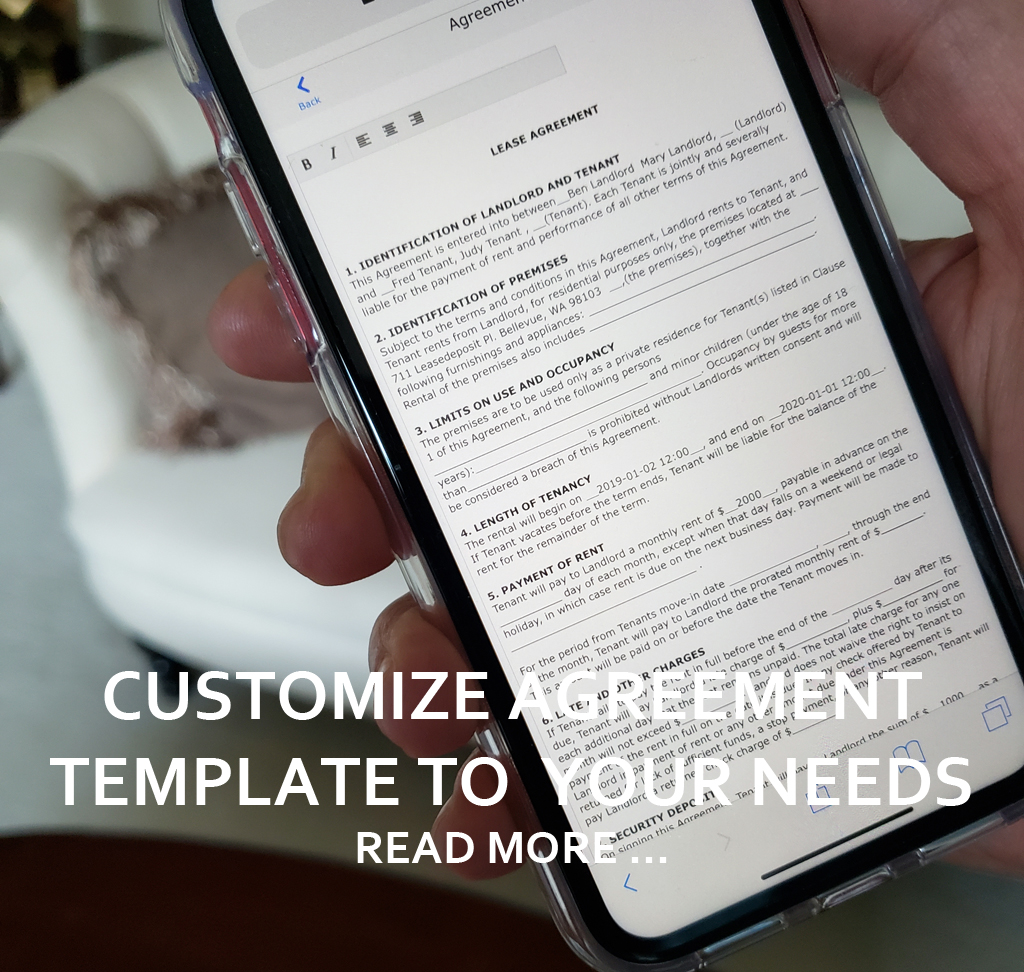 SAVE TIME WITH AGREEMENT CUSTOMIZATION