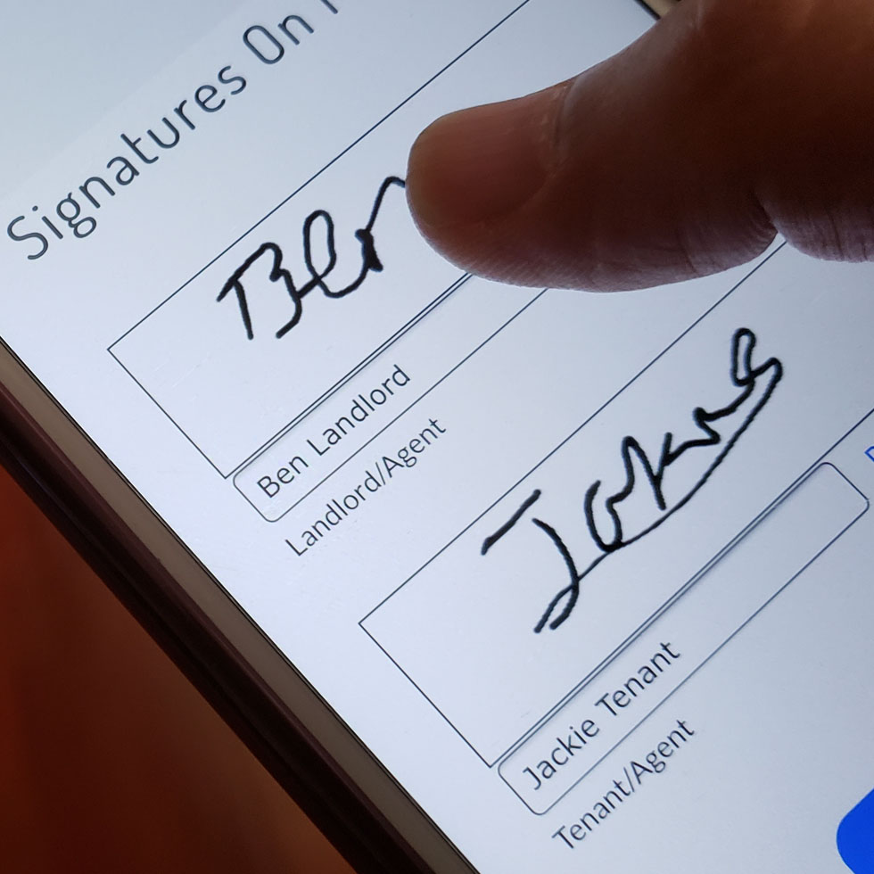 Sign documents electronically on your device